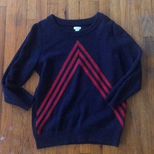 J. Crew Varsity Stripes Cotton Sweater Blue Red M